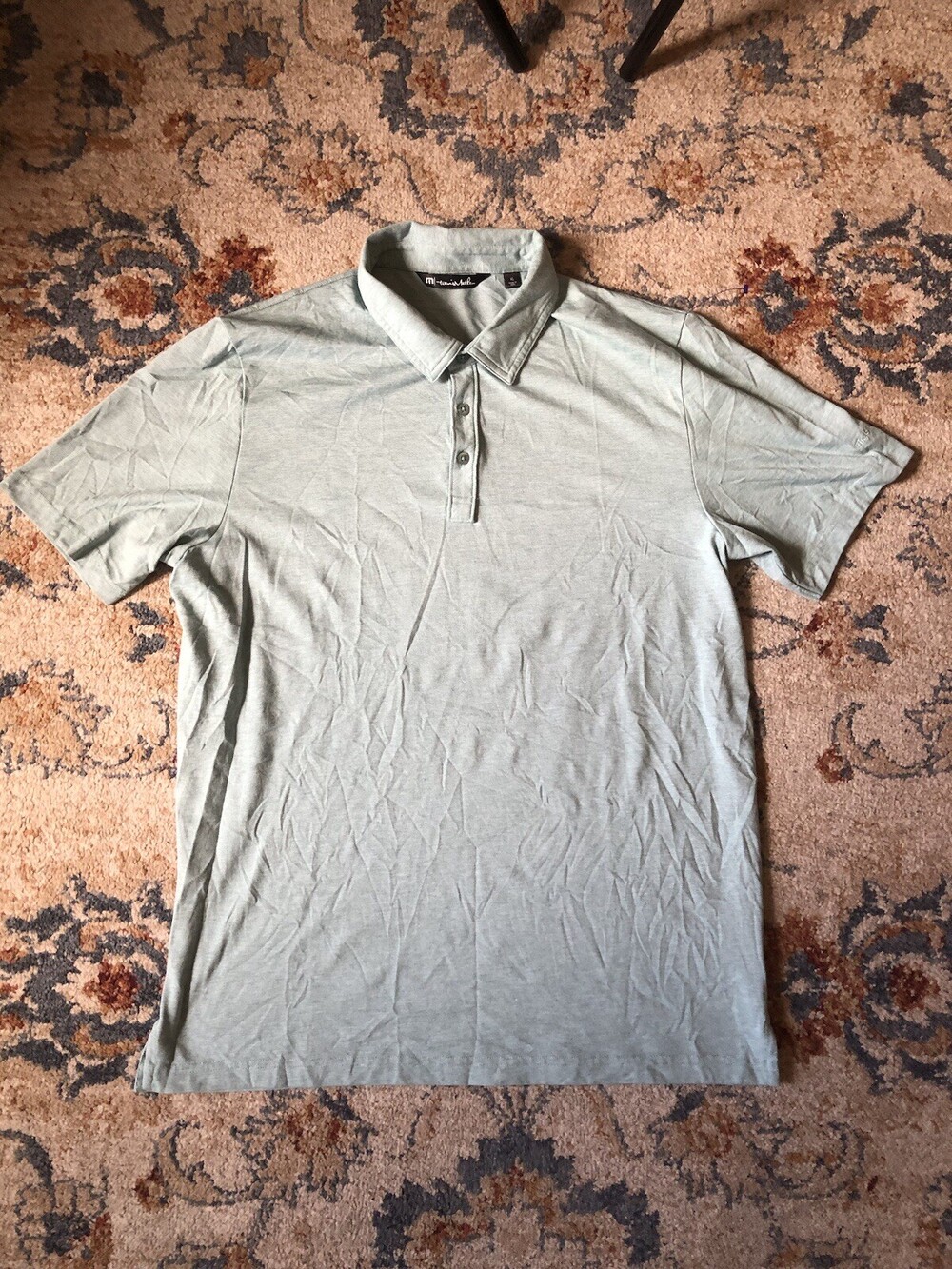 Travis Mathew Polo Shirt Mens XL Green Golf Stretch